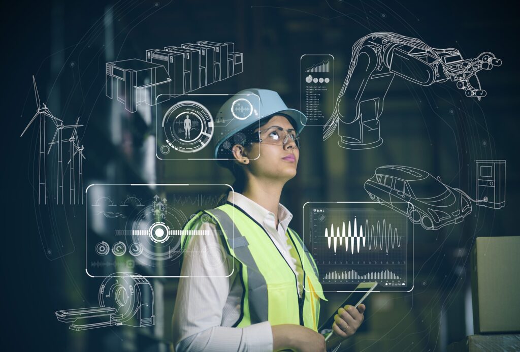 Cybersecurity and digital transformation solutions and strategies | Guilda - Cyber engineer with industrial holograms